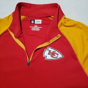 NFL Team Apparel - Kansas City Chiefs‎ - 1/4 Zip Pullover - Mens Size Large